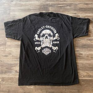 Men’s black skull Harley Davidson T-shirt